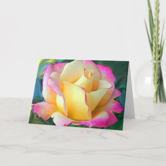 瞑想バラ カード (正面)