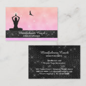 *~*瞑想バードイーグルパステルヨガグリッター 名刺 (正面/裏面)