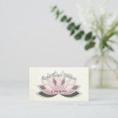瞑想パステルロータスフラワービジネスカード 名刺 (スタンド正面)