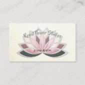 瞑想パステルロータスフラワービジネスカード 名刺 (正面)