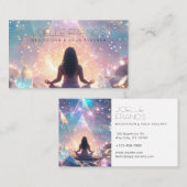 瞑想パステル光沢のある宇宙ピラミッド 名刺 (正面/裏面)