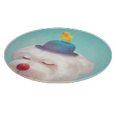 瞑想ピエロドッグポートレート カッティングボード (角)