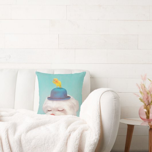 瞑想ピエロドッグポートレート クッション (ソファ)