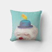 瞑想ピエロドッグポートレート クッション (正面)