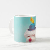 瞑想ピエロドッグポートレート コーヒーマグカップ (正面左)