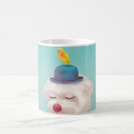 瞑想ピエロドッグポートレート コーヒーマグカップ