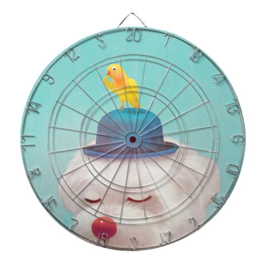 瞑想ピエロドッグポートレート ダーツボード (正面)