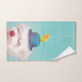 瞑想ピエロドッグポートレート ハンドタオル (ハンドタオル)