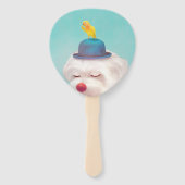 瞑想ピエロドッグポートレート ハンドファン (正面)