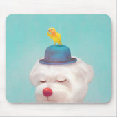 瞑想ピエロドッグポートレート マウスパッド (正面)