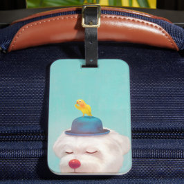 瞑想ピエロドッグポートレート ラゲッジタグ