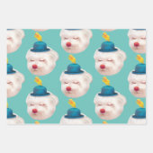 瞑想ピエロドッグポートレート ラッピングペーパーシート (正面)