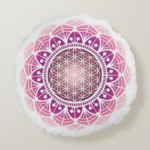 瞑想ピローマンダラフラワーの生活バラ ラウンドクッション (裏面)