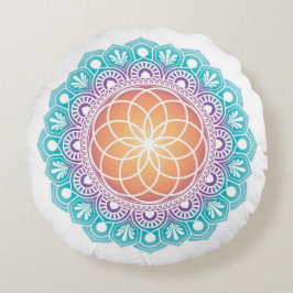 瞑想ピローマンダラライフの種子 ラウンドクッション