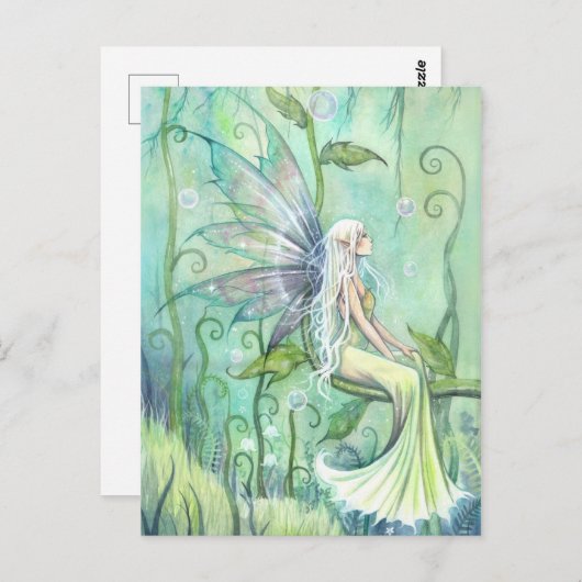 瞑想フェアリーイラストレーションアート ポストカード (正面/裏面)
