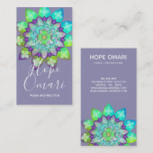 瞑想フラワーマンダラ（紫） 名刺 (正面/裏面)