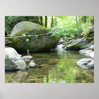 瞑想プールプリント ポスター