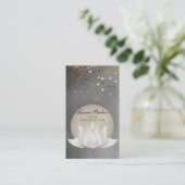 瞑想ホリスティックヨーガインストラクターロータスフラワー 名刺 (スタンド正面)