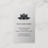 瞑想ホリスティックヨーガインストラクターロータスフラワー 名刺 (裏面)