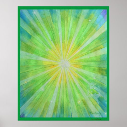 瞑想ポスター"癒し"平和的な瞑想 ポスター (正面)