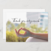 瞑想ポーズ付きヨガサンキューカード サンキューカード (正面/裏面)