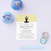 瞑想ポーズ、仏教グルー広告プ チラシ (シングル)