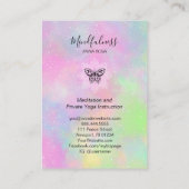 *~*瞑想マインドフルネスヨガ曼荼羅蝶 名刺 (裏面)