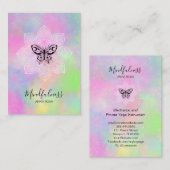 *~*瞑想マインドフルネスヨガ曼荼羅蝶 名刺 (正面/裏面)