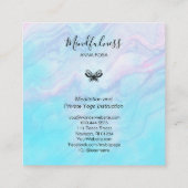 *~*瞑想マインドフルネス曼荼羅ヨガ蝶  スクエア名刺 (裏面)