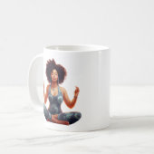 瞑想マパーソナライズされたグ コーヒーマグカップ (正面左)