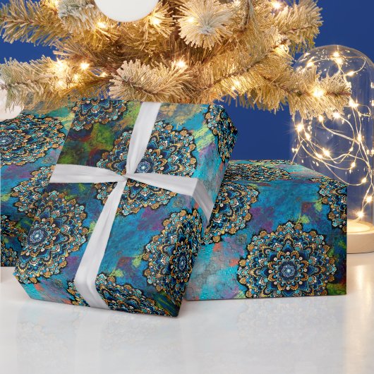 瞑想マンダララッピング紙 ラッピングペーパー (クリスマス)