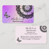 *~*瞑想マンダラ霊気バタフライヨガ 名刺 (正面/裏面)