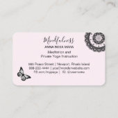 *~*瞑想マンダラ霊気バタフライヨガ 名刺 (裏面)