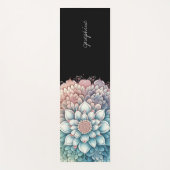 瞑想モダンマンダラピンクブルー名 ヨガマット (正面)