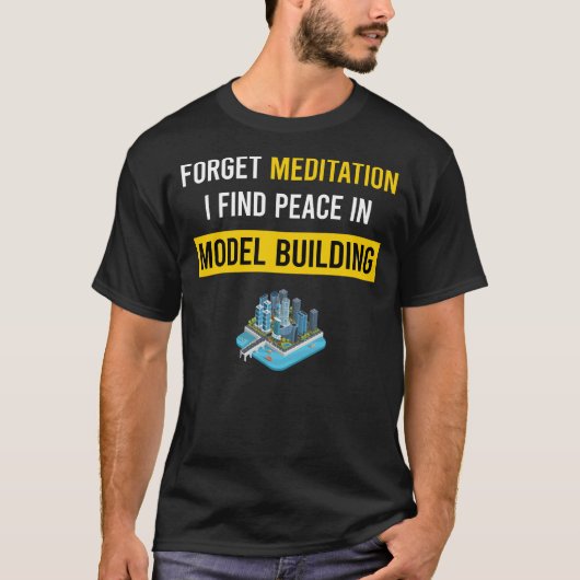 瞑想モデル建物 Tシャツ (正面)
