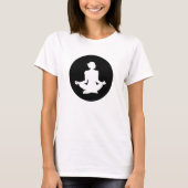 瞑想モノクロ Tシャツ (正面)