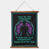 瞑想ユーモア 吊り下げ型タペストリー (正面)