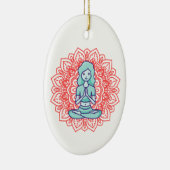 瞑想ヨガの少女 セラミックオーナメント (右)