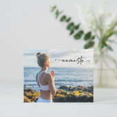 瞑想ヨガハッピーバースデーカードナマステ ポストカード (スタンド正面)