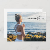 瞑想ヨガハッピーバースデーカードナマステ ポストカード (正面/裏面)