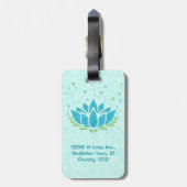 瞑想ヨガロータスフラワーゼン |文字テンプレート ラゲッジタグ (裏面縦)