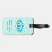 瞑想ヨガロータスフラワーゼン |文字テンプレート ラゲッジタグ (裏面横)