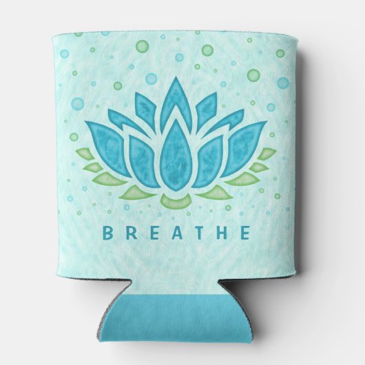 瞑想ヨガロータスフラワーゼン |文字テンプレート 缶クーラー (裏面)