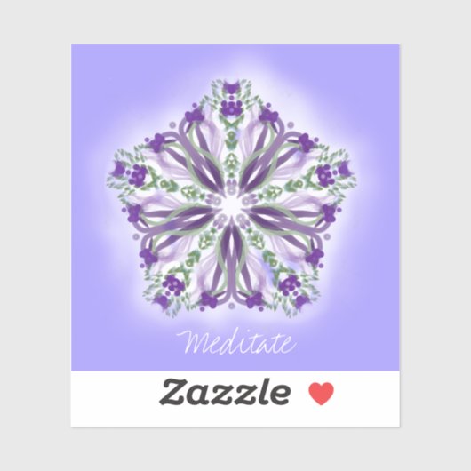 *~*瞑想ライトスターマンダラビニールステッカー シール (シート)