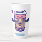 瞑想リラックスでのかわいいコーヒーカップ カフェラテマグ (正面)