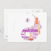 瞑想ワードアート ポストカード (正面/裏面)