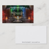 瞑想中のozフラクタルアートビジネスカード 名刺 (正面/裏面)