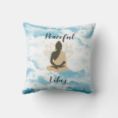 瞑想仏の平和な雰囲気 クッション (裏面)