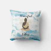 瞑想仏の平和な雰囲気 クッション (正面)