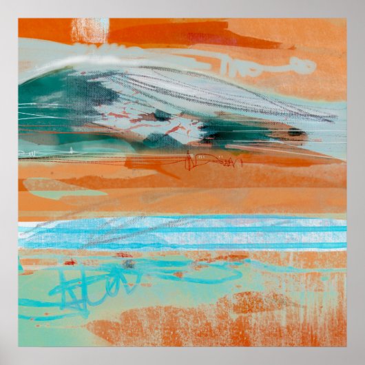 瞑想再訪1 -抽象芸術絵画風景 ポスター (正面)